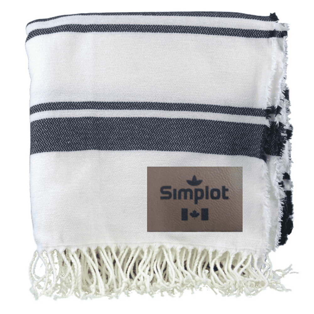 FSSB5060SL Four Seasons Striped Blanked - Charcoal Grey