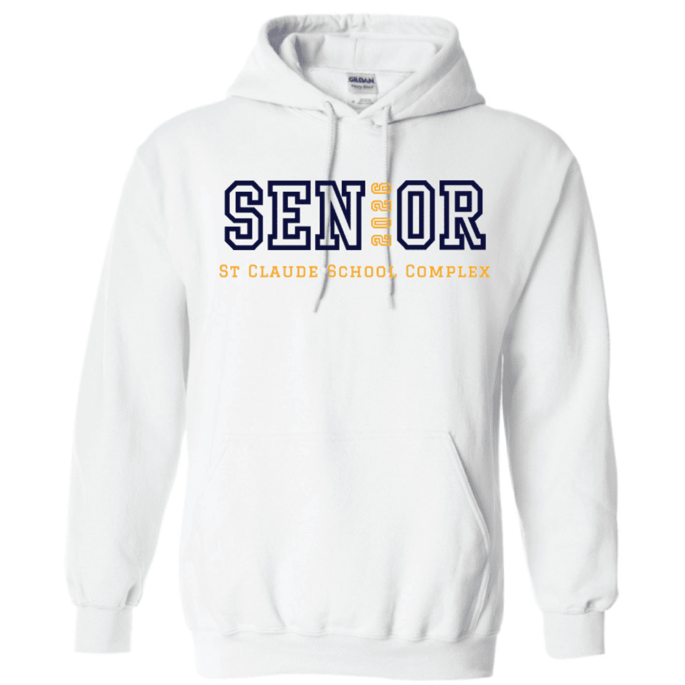 G185 Gildan Heavy Blend 8 oz., 50/50 Hooded Sweatshirt - White