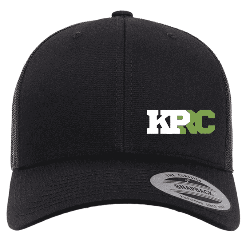 6606 Yupoong Adult Retro Trucker Cap - Black