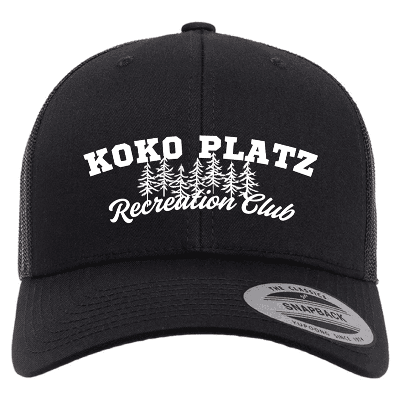 6606 Yupoong Adult Retro Trucker Cap - Black